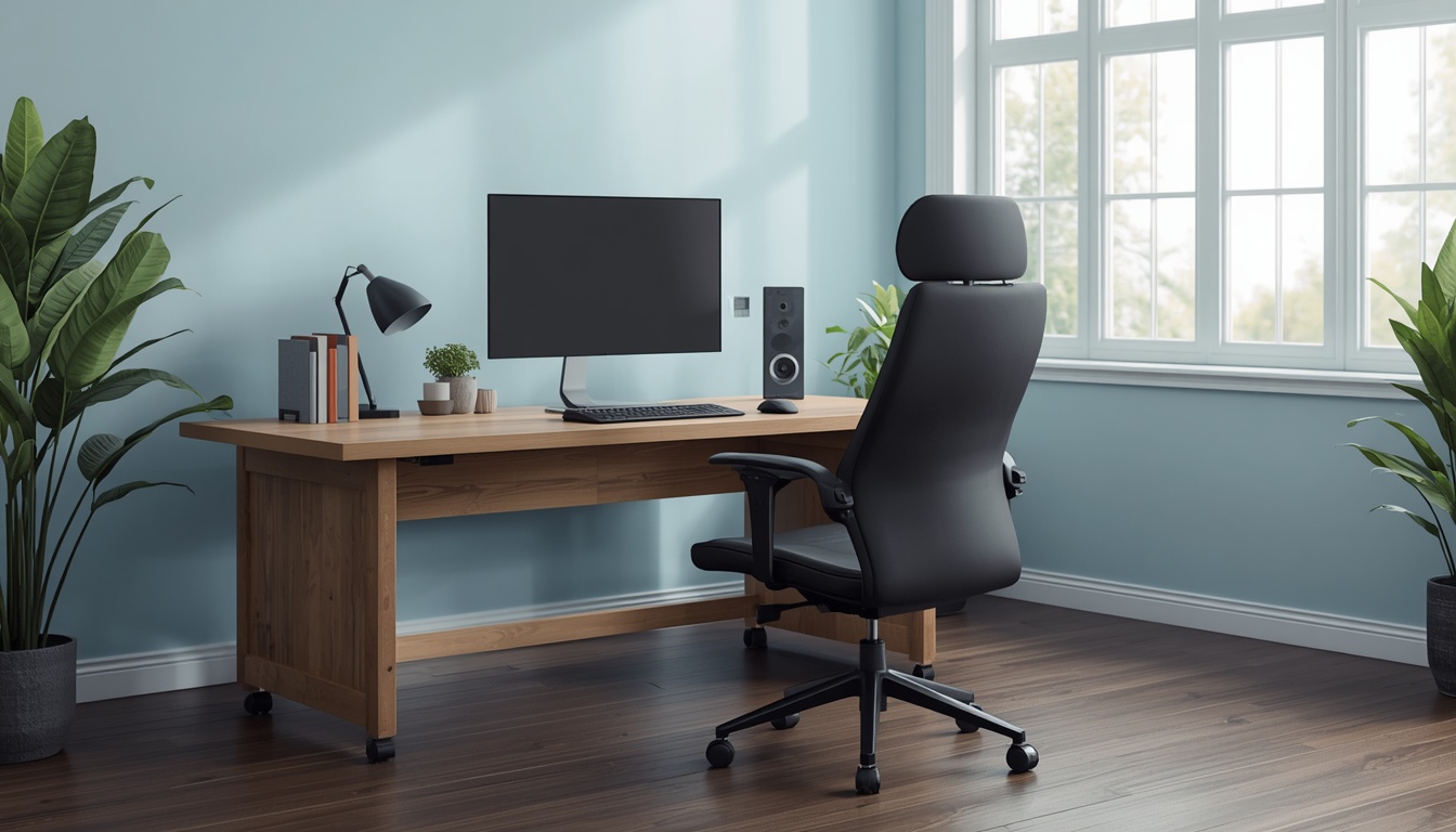 Fitstrengthox ergonomic desk setup illustration